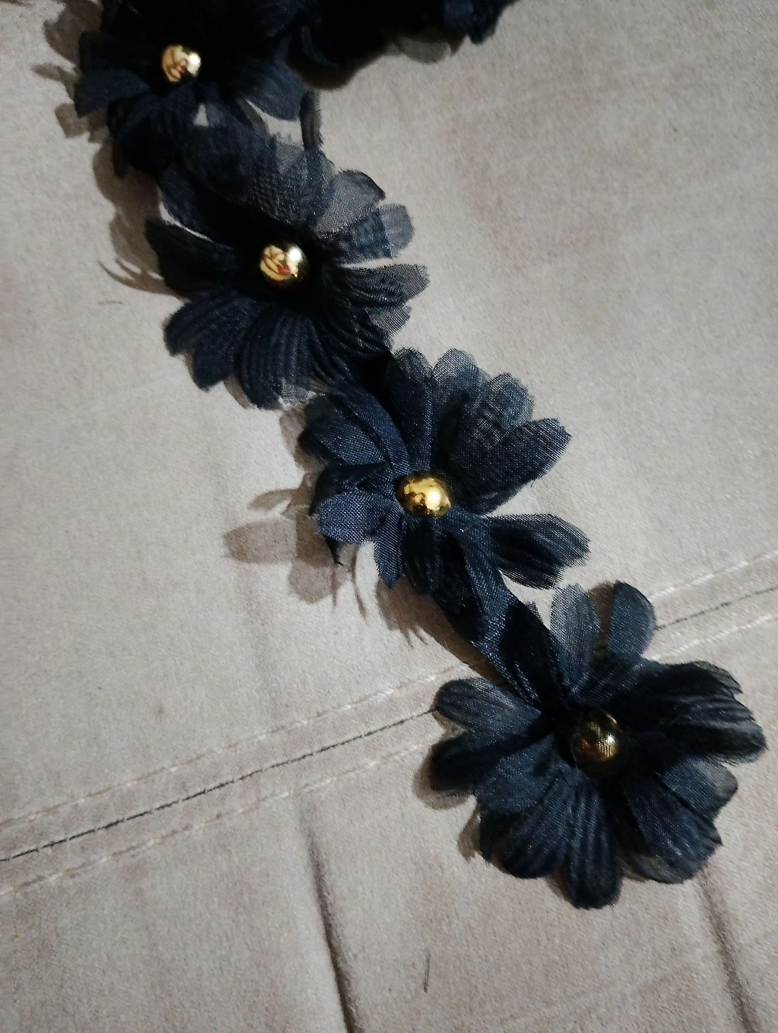 Cinta de renda com flores 3D em gaze – photo 2